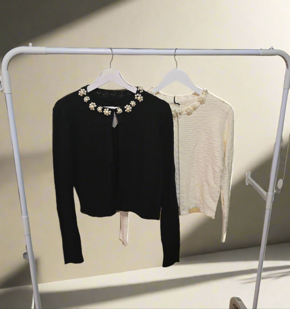 Cardigan mit Perlen