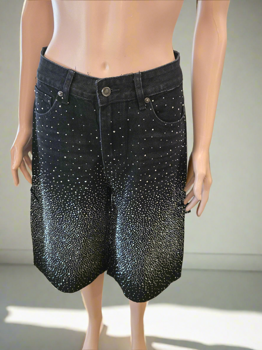 Bermuda Glitzerjeans