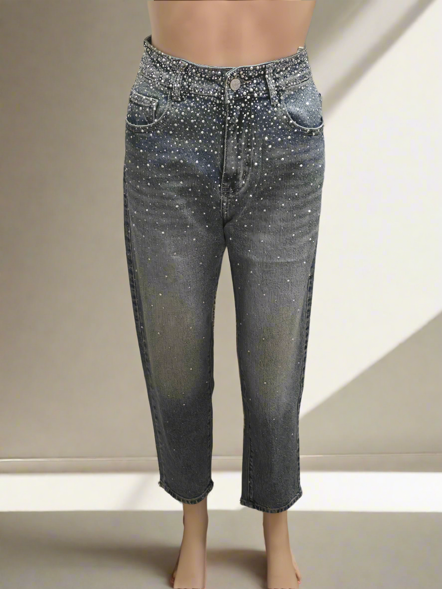 Jeanshose Strass