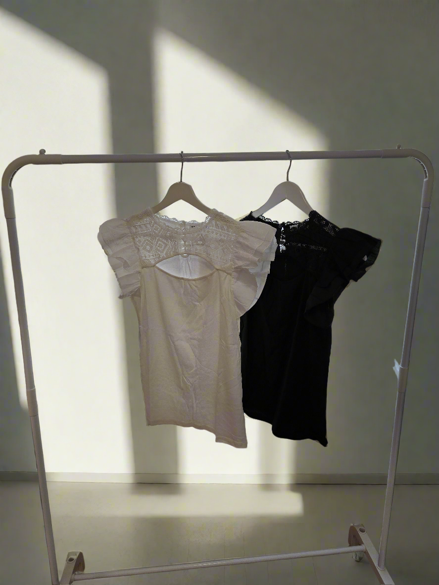 Ärmelloses Shirt mit Spitze San Carlo