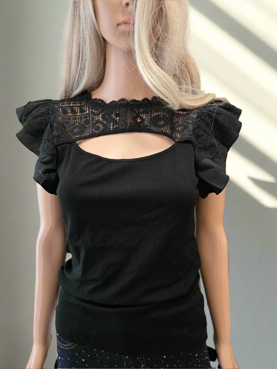 Ärmelloses Shirt mit Spitze San Carlo