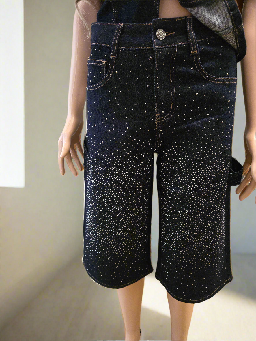 Bermuda Glitzerjeans