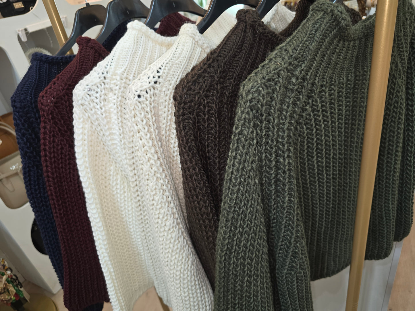 Pullover mit hohem Kragen