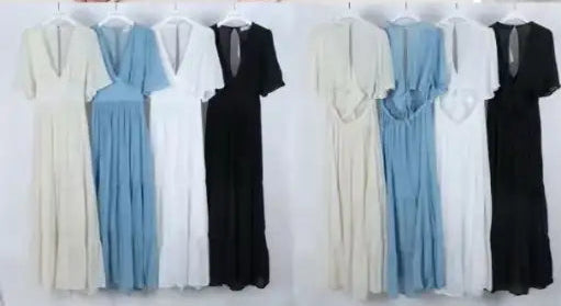 Maxikleid mit V-Ausschnitt