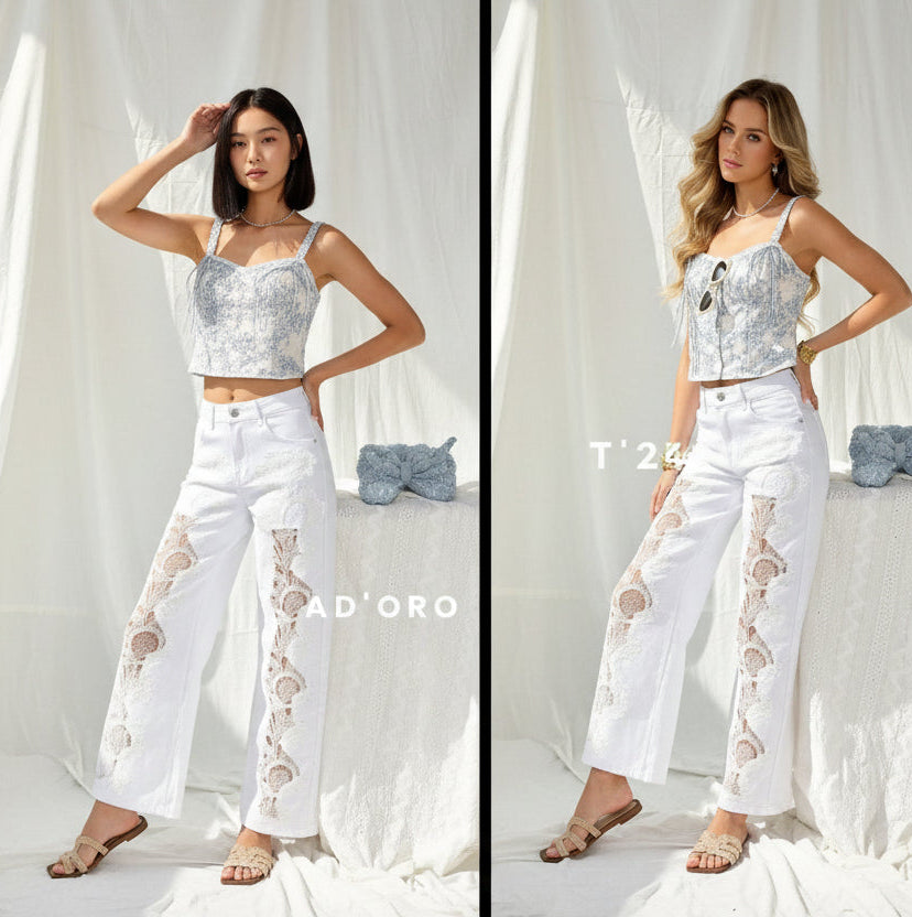 Jeans mit vorderer Spitze