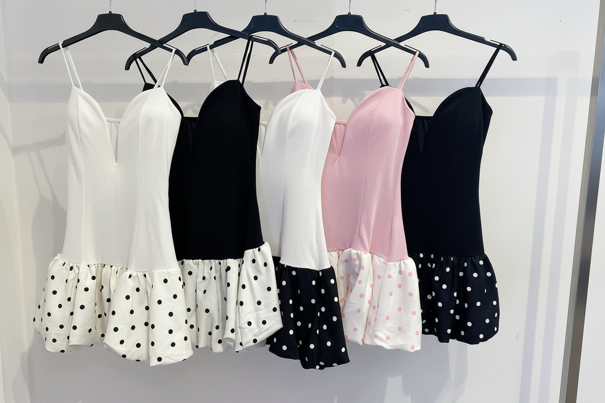 kurzes Polka Dot Kleid