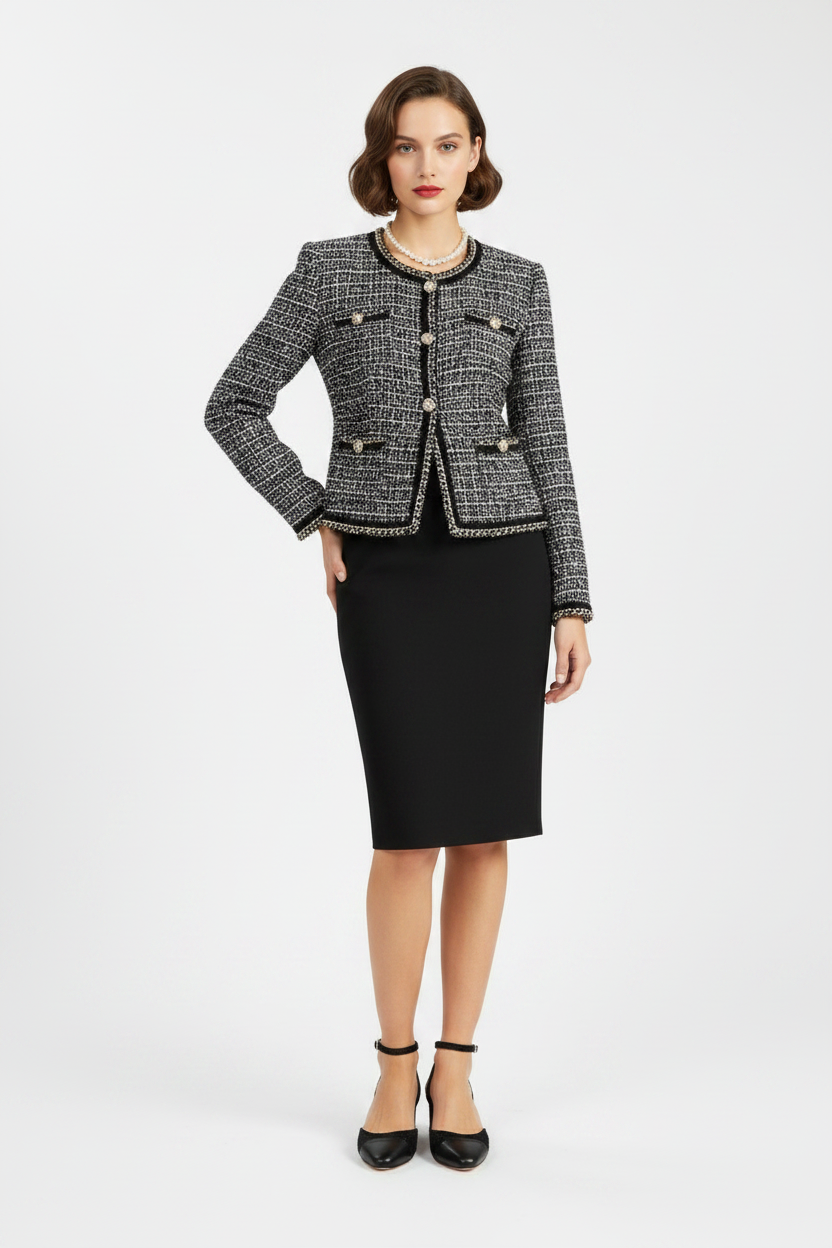 Elegant Tweed Pumps
