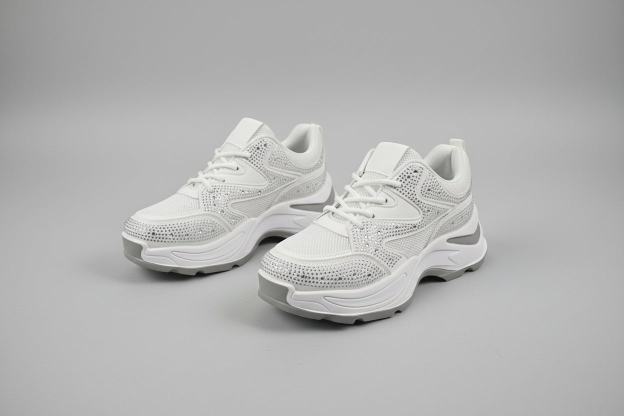 Chunky Fashion Sneaker mit Glitzer