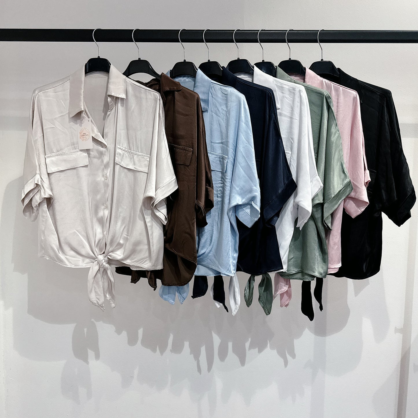 Bluse zum Binden aus 100% Viskose