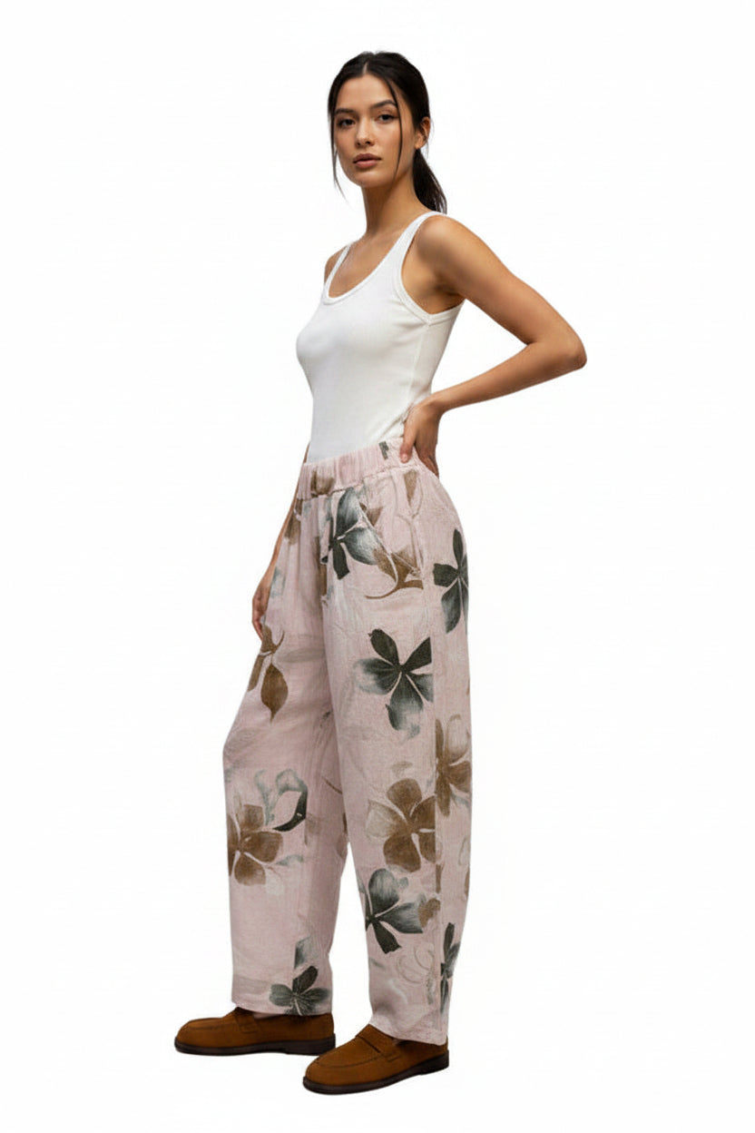 Boho Ballonhose mit Floral-Print