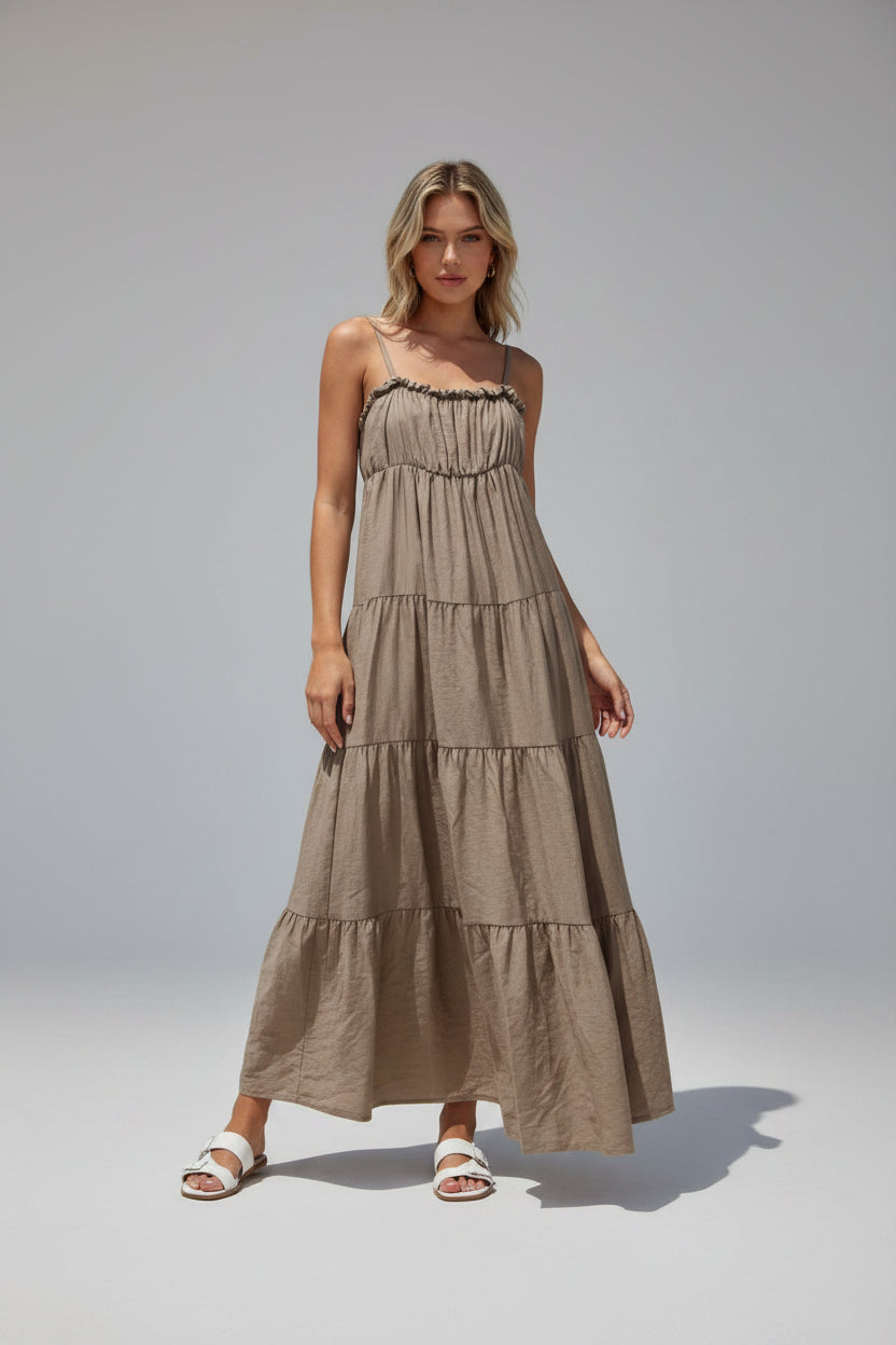 Maxikleid mit Volants