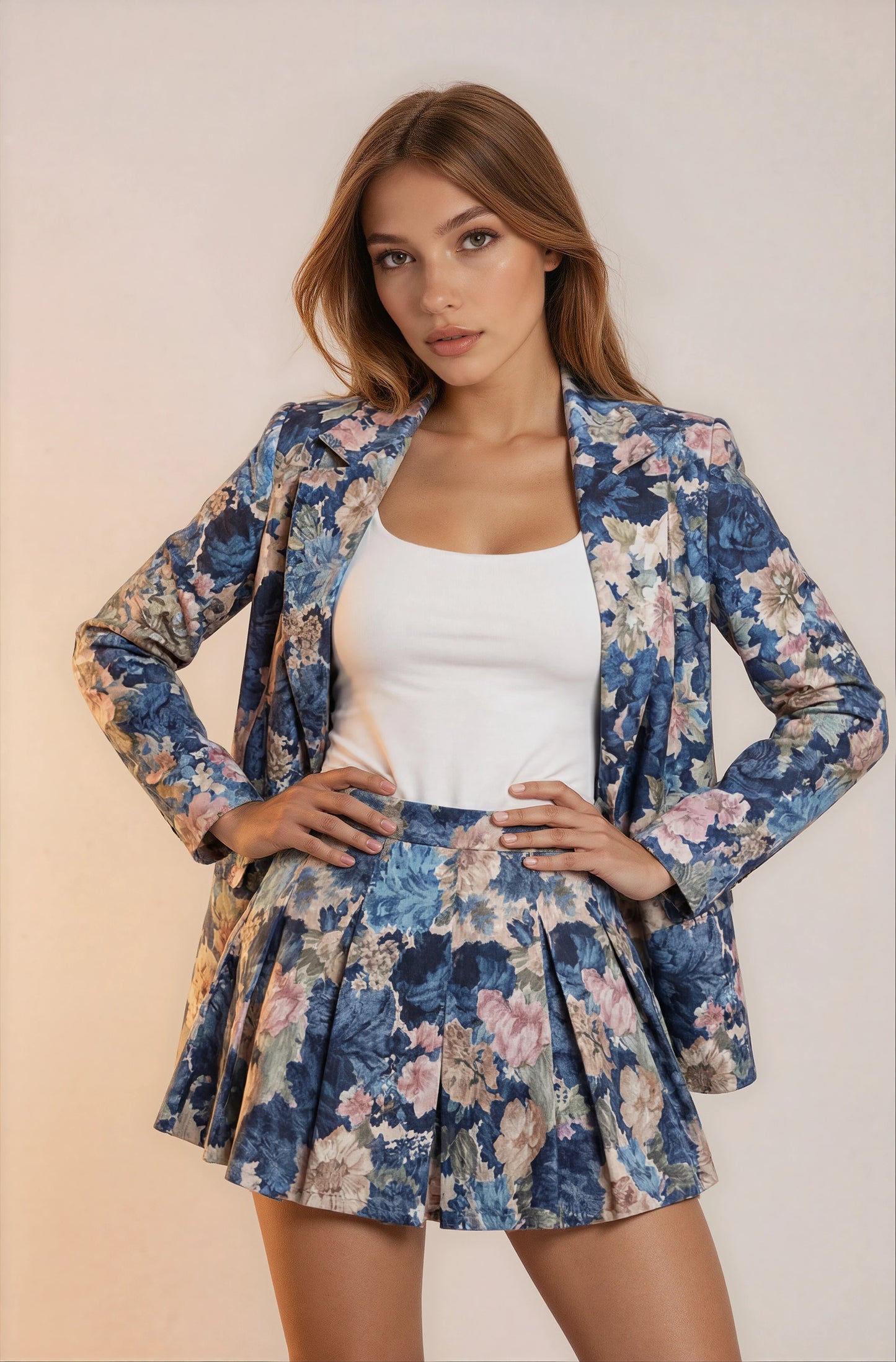 Blazer mit Blumenmuster