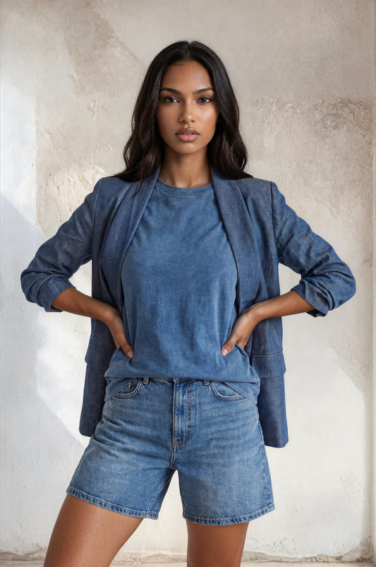 Jacke im Jeanslook