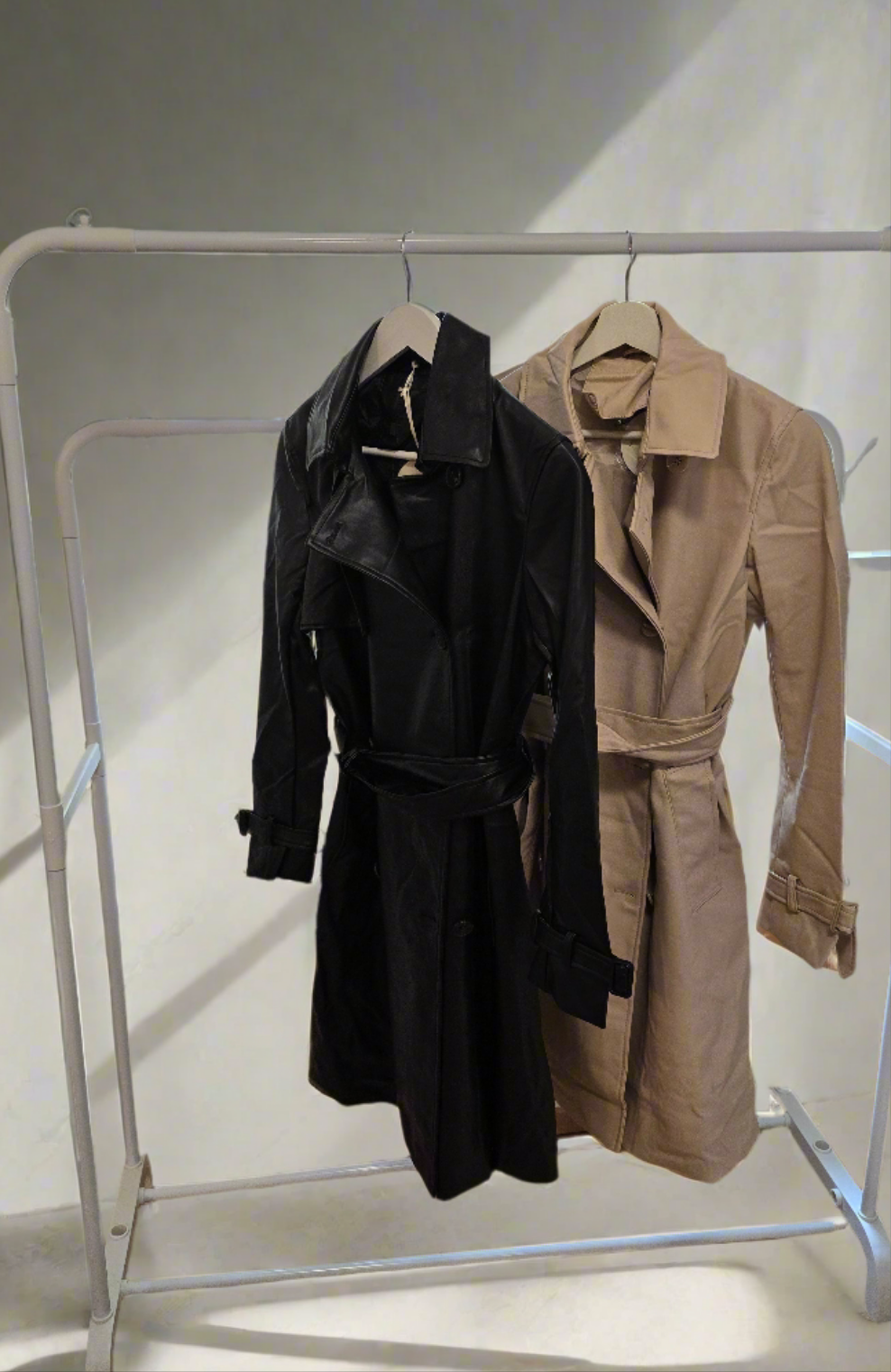 Lange Lederjacke