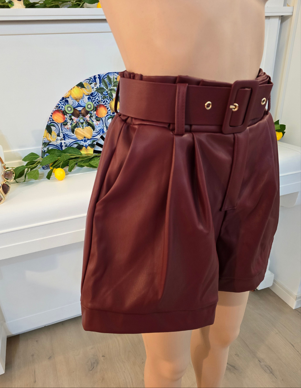 Shorts Leder