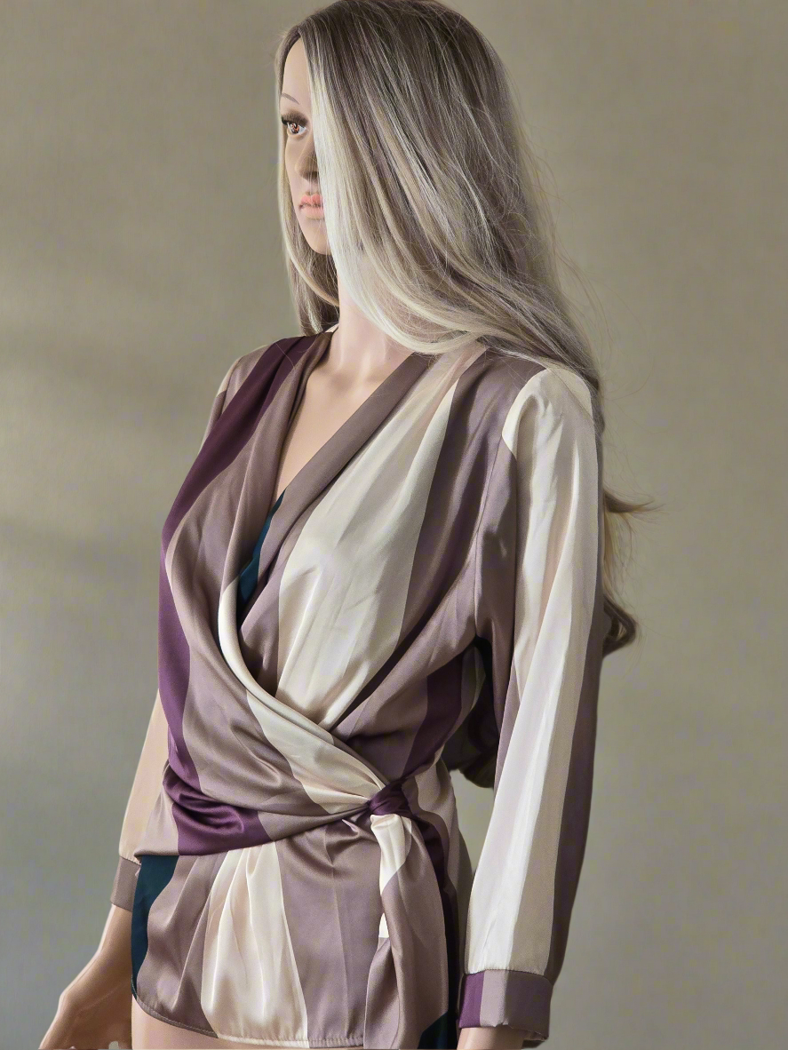 Bluse langarm mit Streifen