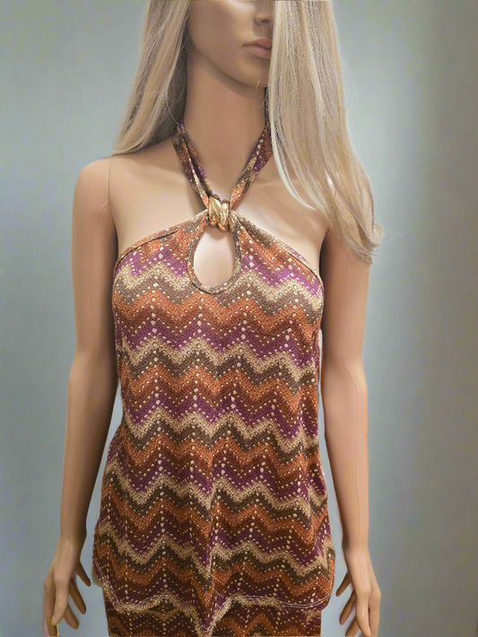 Top mit Golddetail