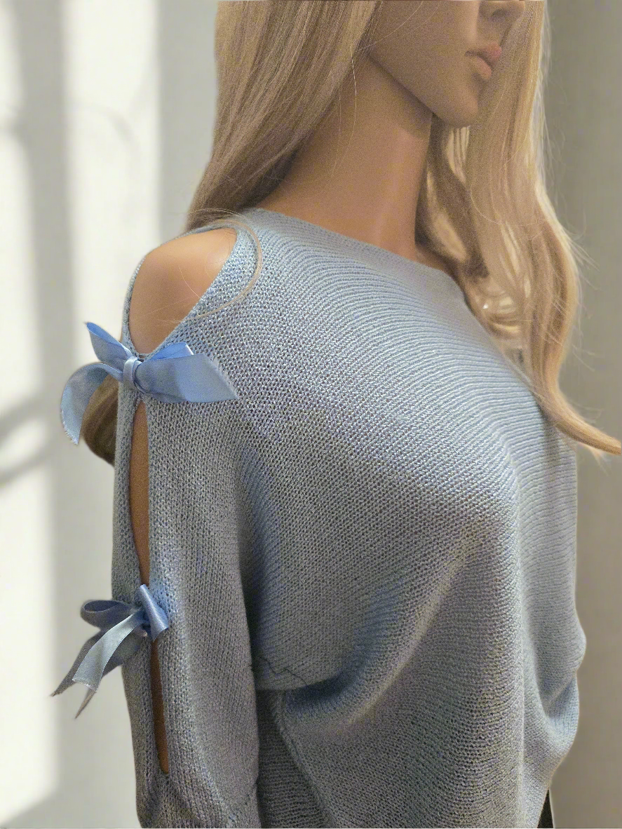 Strickoberteil mit Schleife