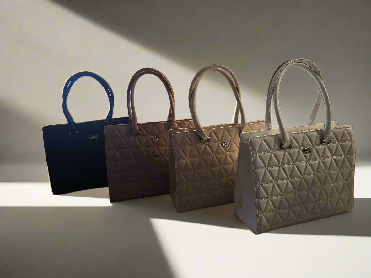 Tasche mit dreieckigen Steppmuster