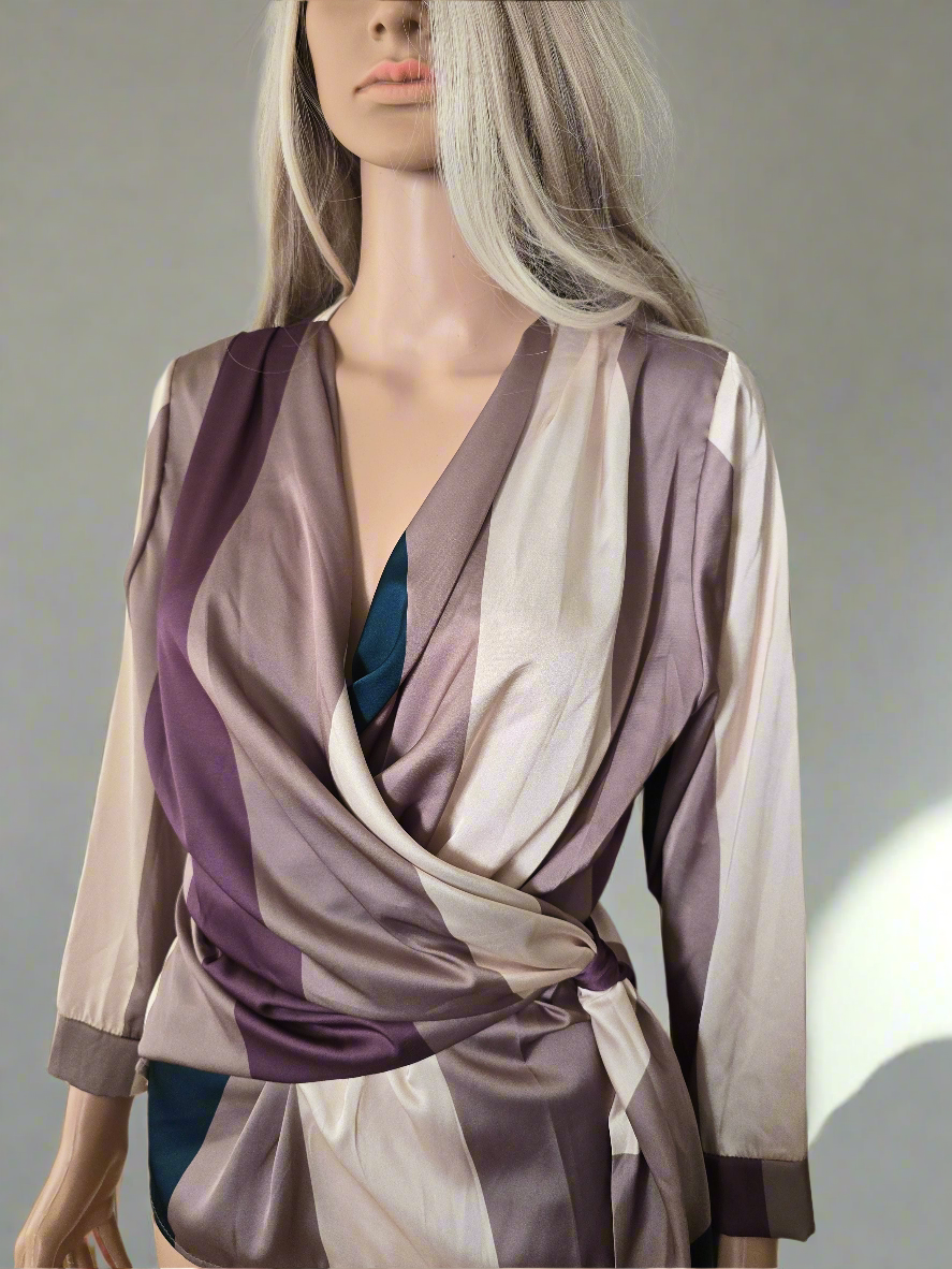 Bluse langarm mit Streifen