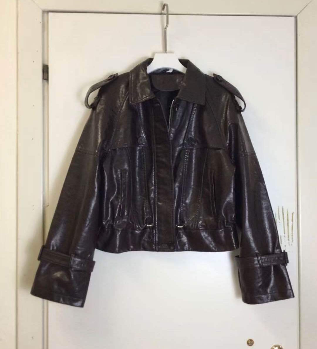 Kunstlederjacke Braun