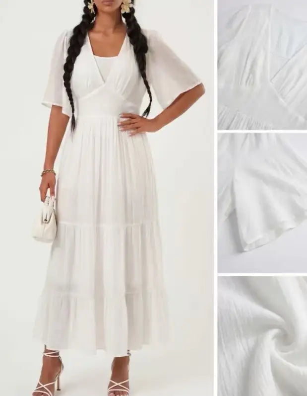 Maxikleid mit V-Ausschnitt
