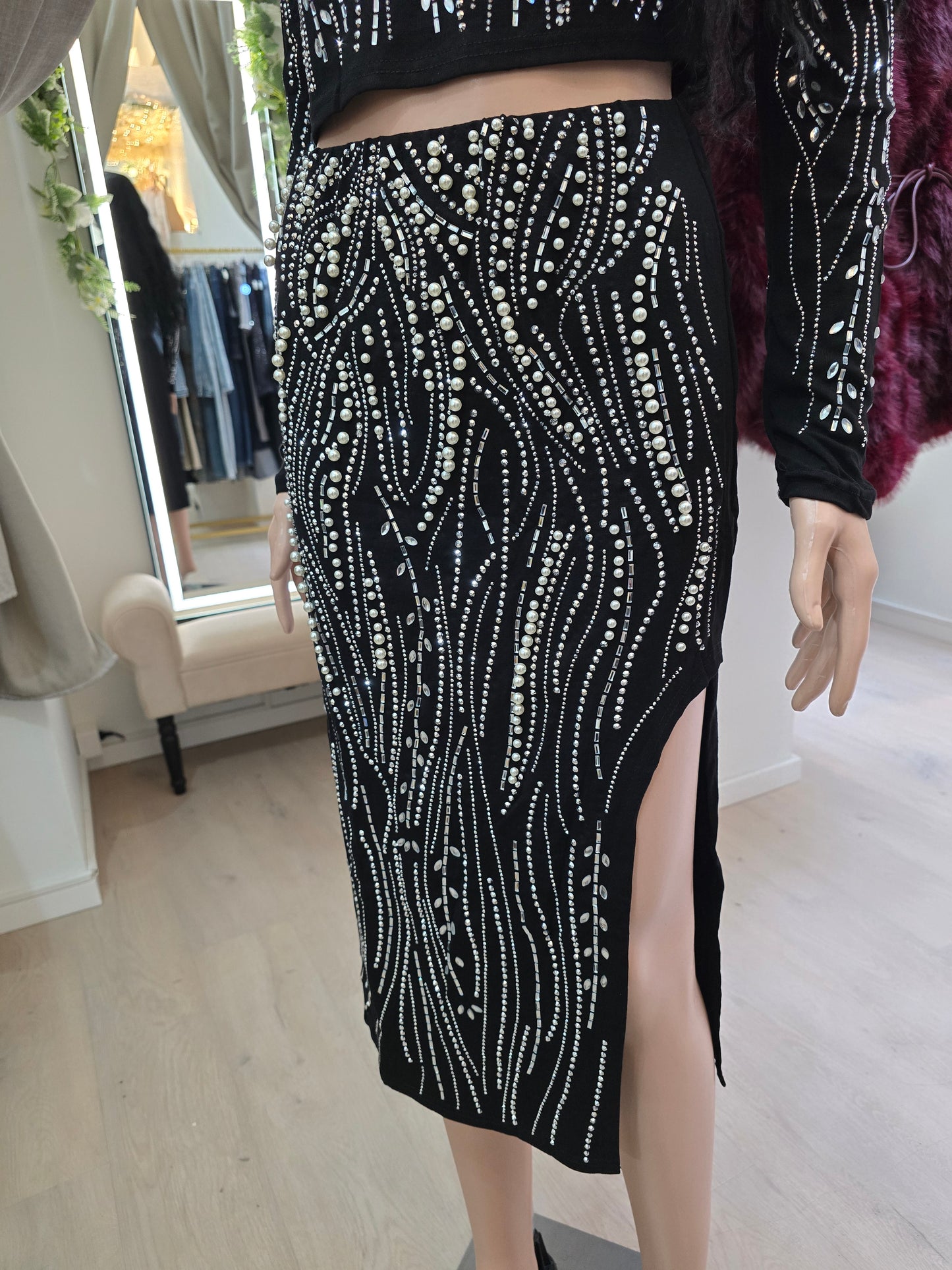 Rock mit Schlitz und Strass