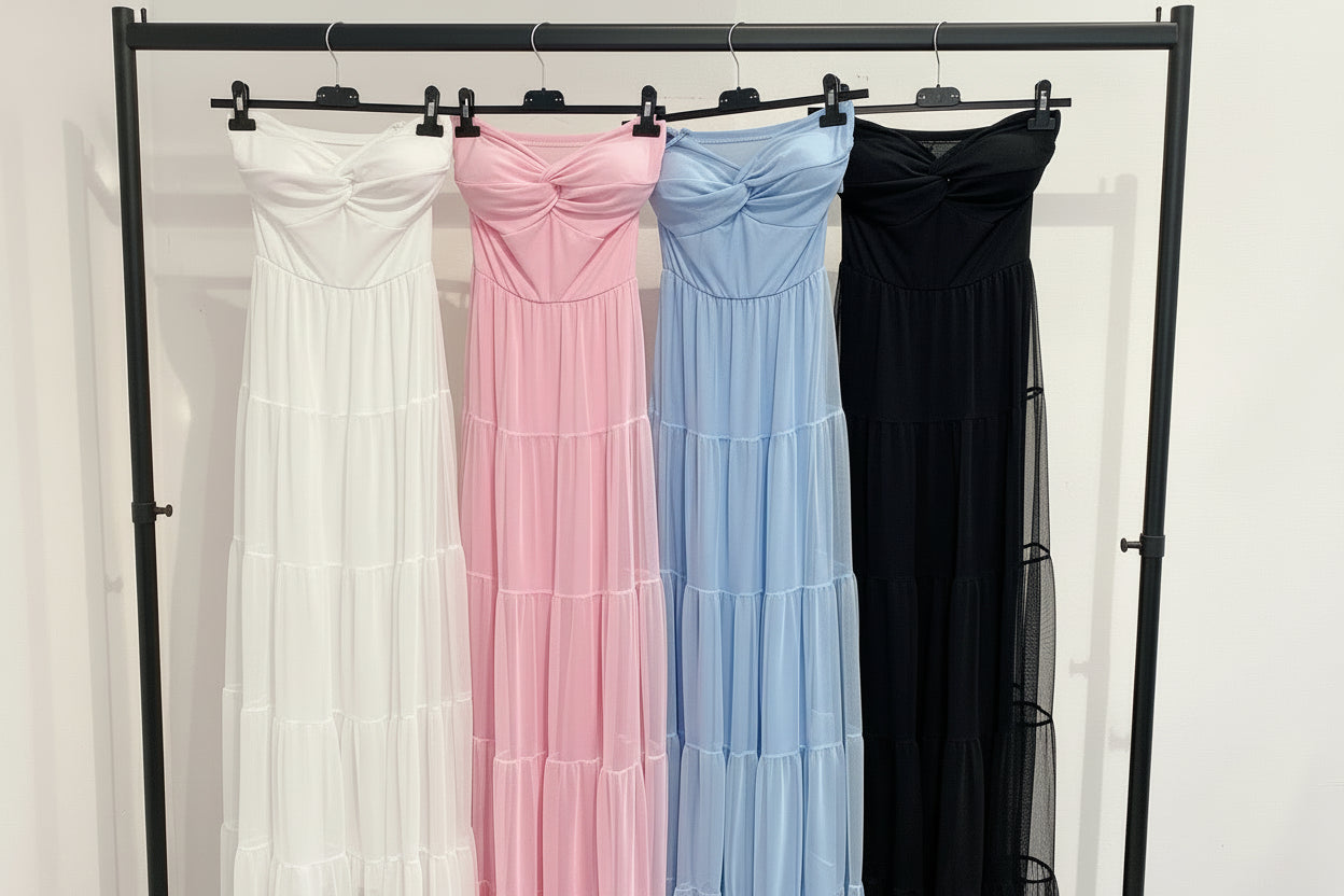 Langes Kleid aus Tüll