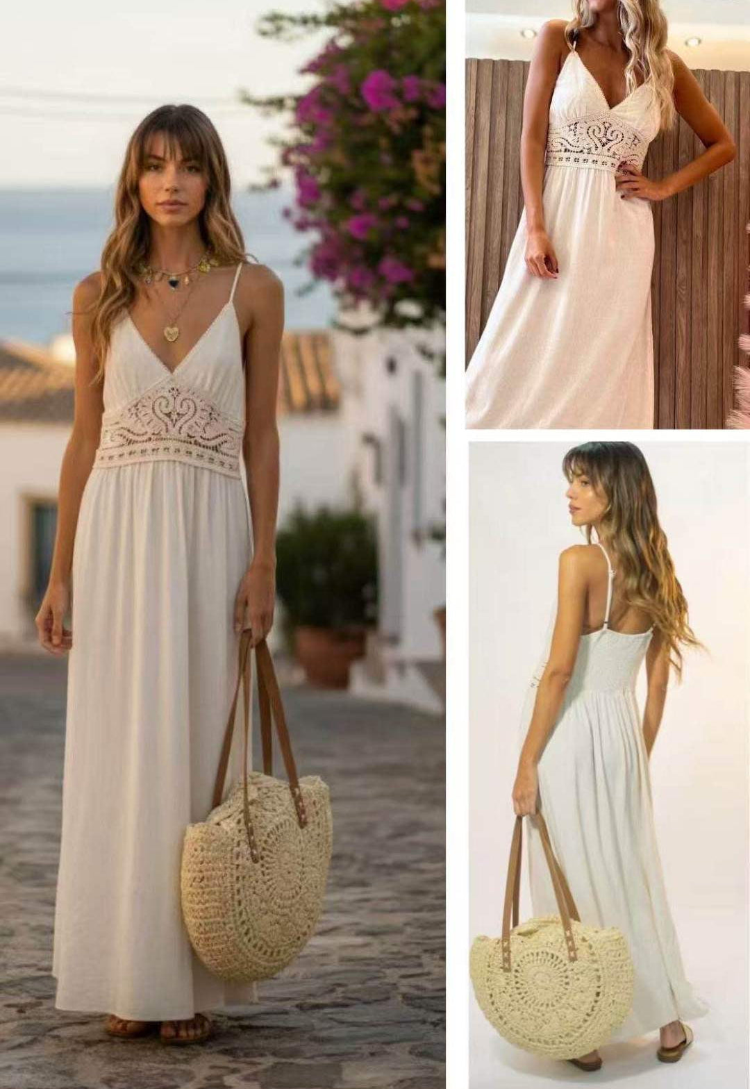 Mediterranean Leinen Kleid