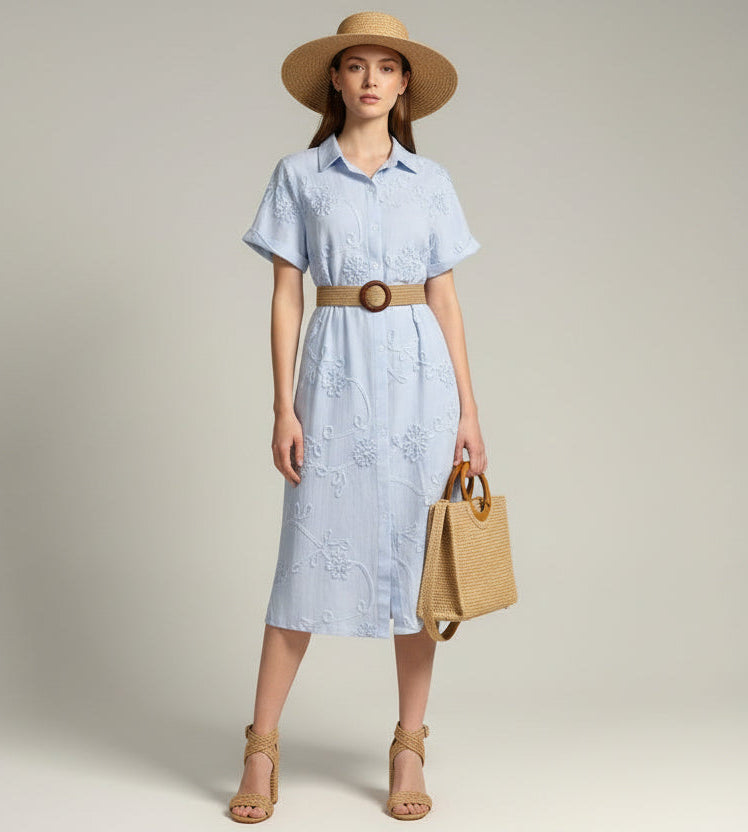 Kleid mit Blumengestricktes