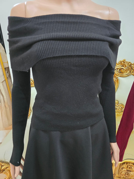 Schulterfreier Pullover