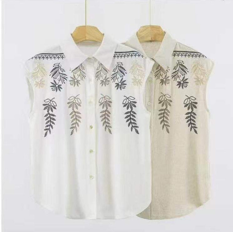 Bluse aus Leinenmix