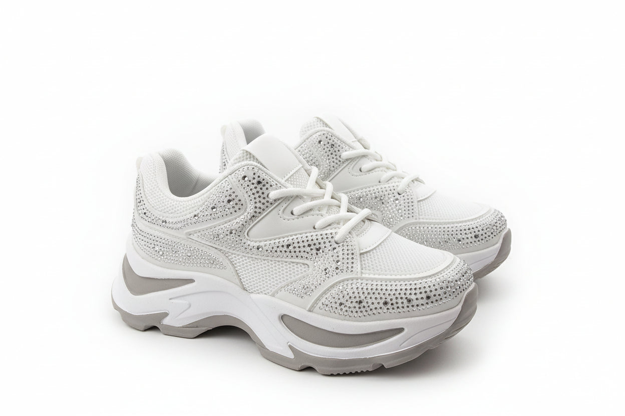 Chunky Fashion Sneaker mit Glitzer