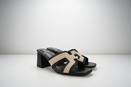 Designer-Style Mule mit Kontrastkante