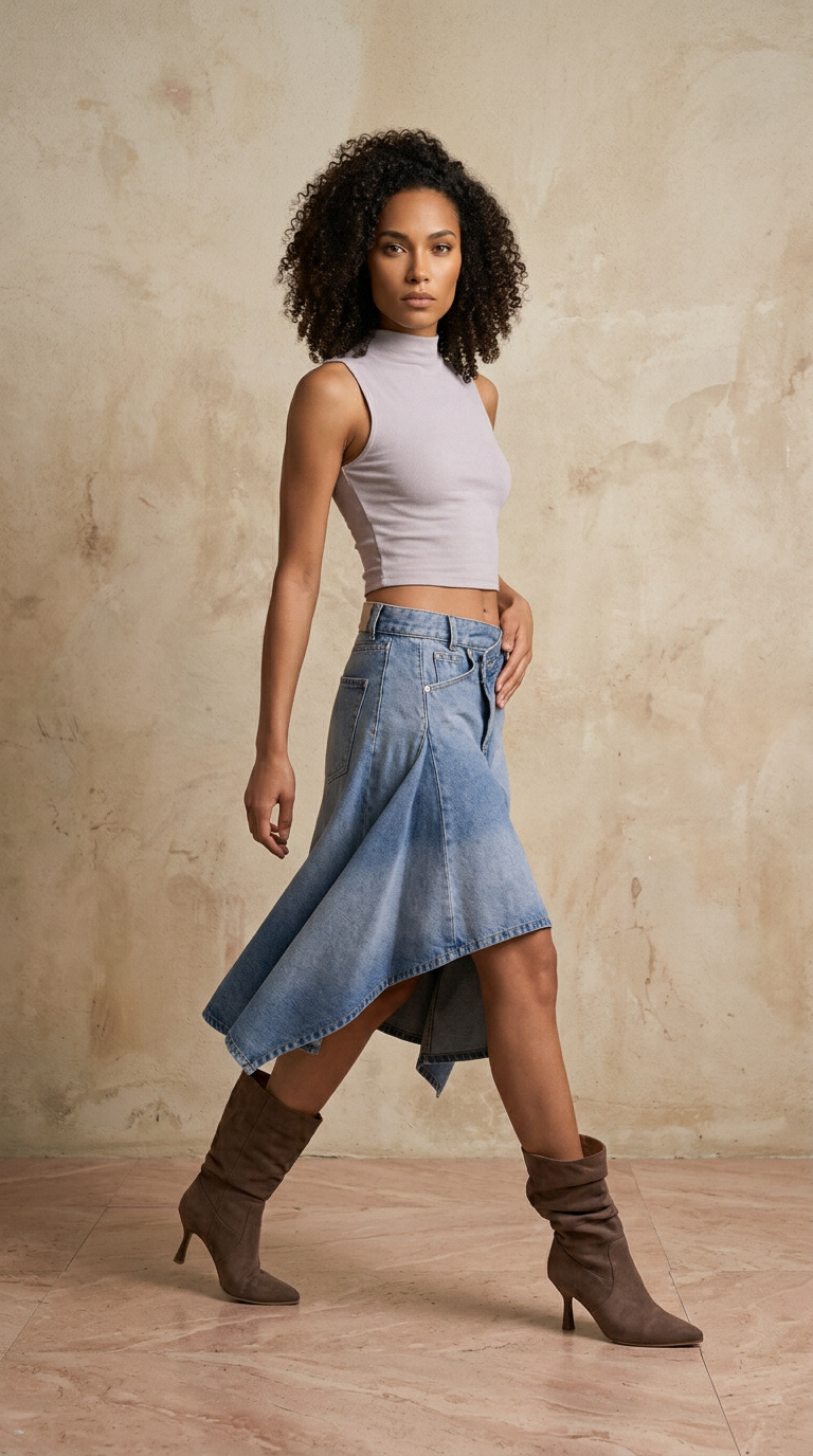Jeansrock Asymmetrisch