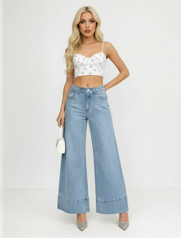 Jeans mit Rosa Hosentasche