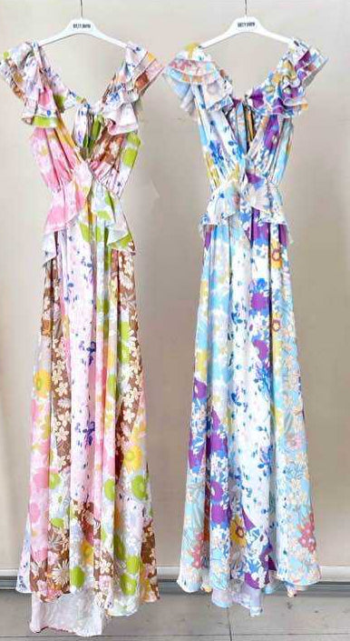 Florales Kleid mit Rüschen