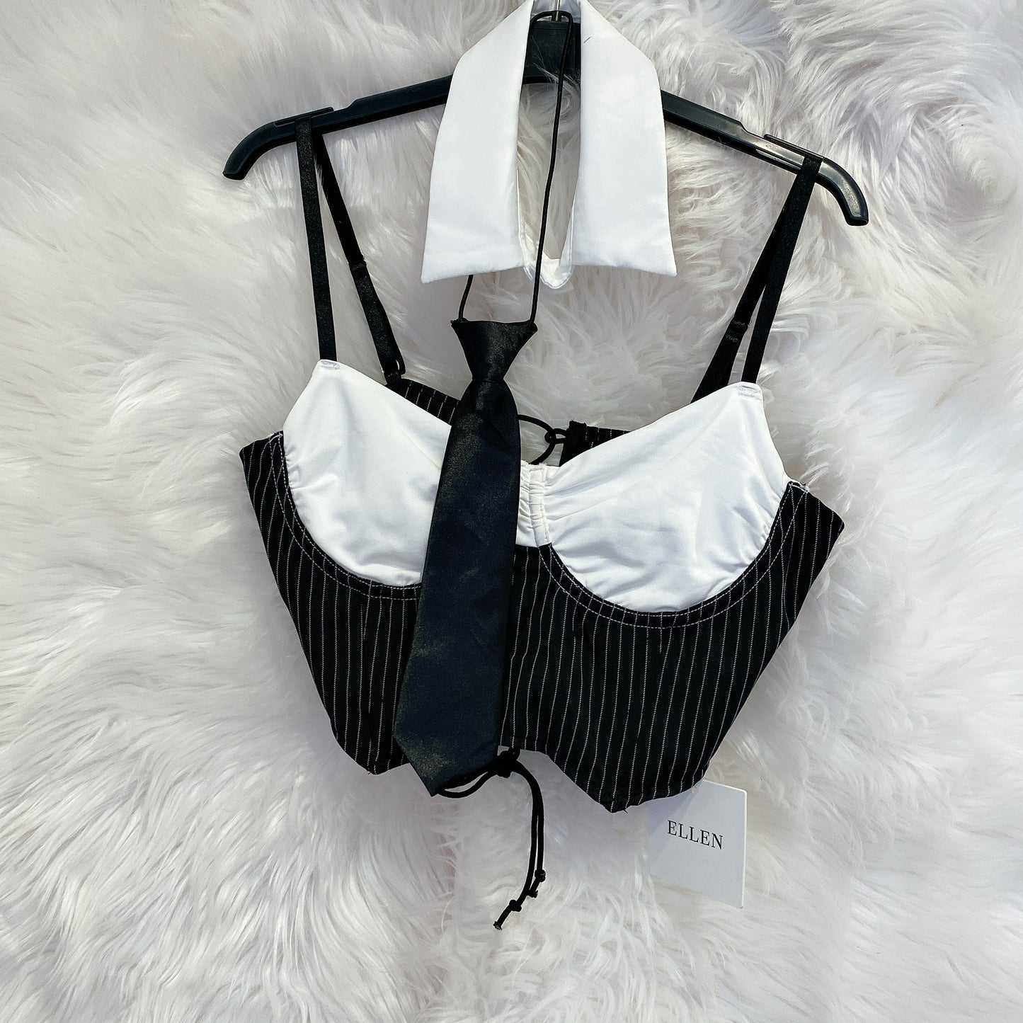 Bustier mit Krawatte