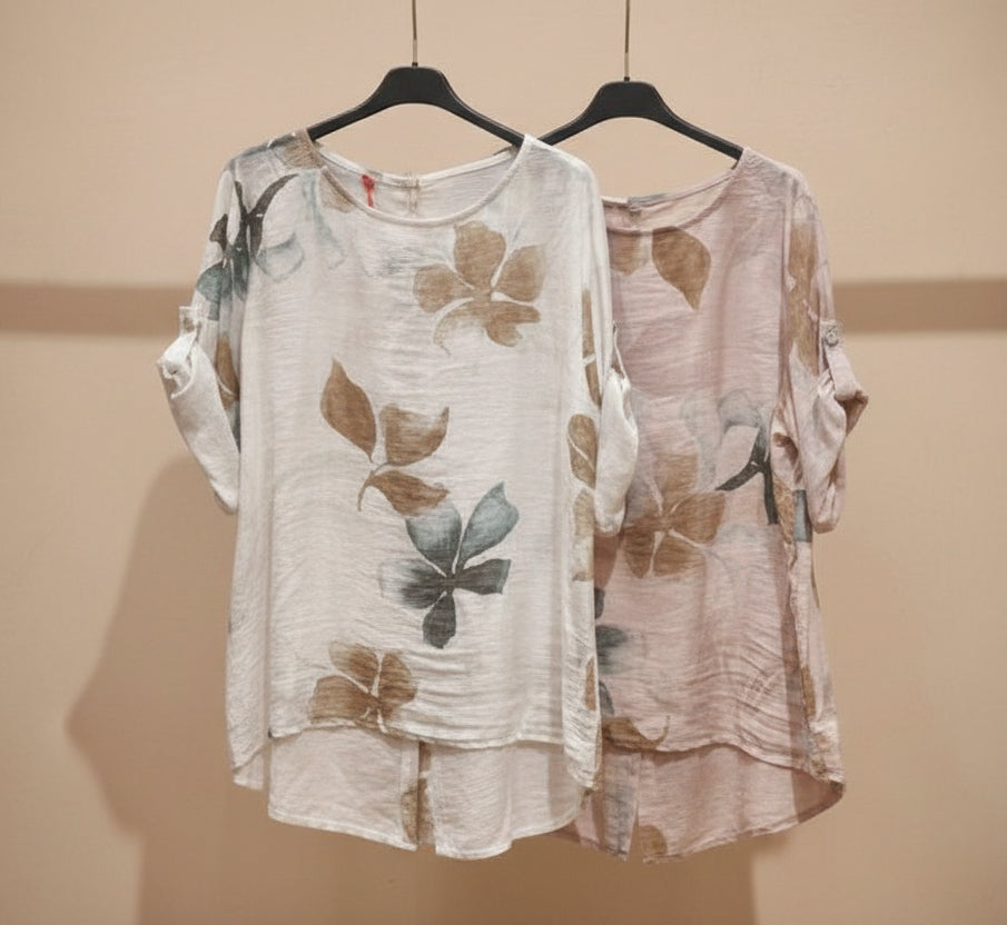 Oversized-TShirt mit Blumenmuster