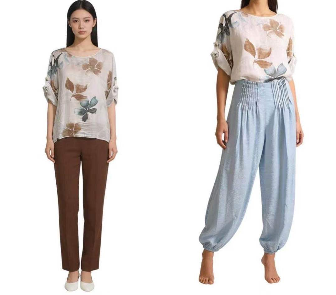 Oversized-TShirt mit Blumenmuster