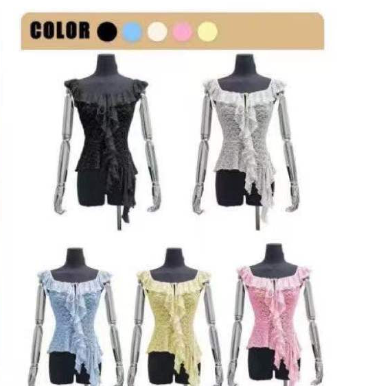 Femininies Off-Shoulder-Rüschentop