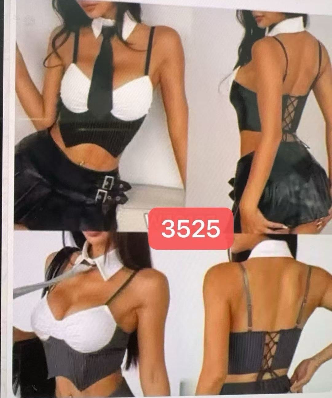 Bustier mit Krawatte