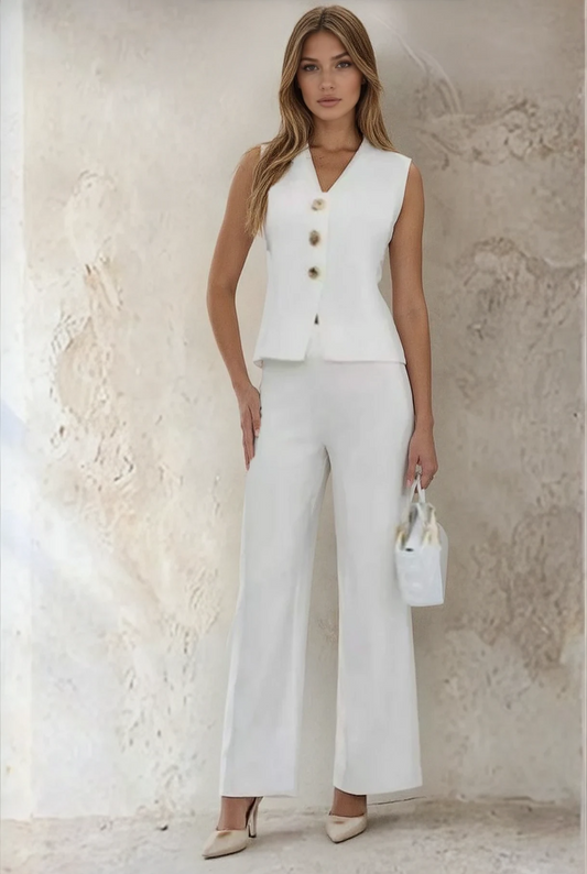 Zweiteiliges Gilet Set mit Hose