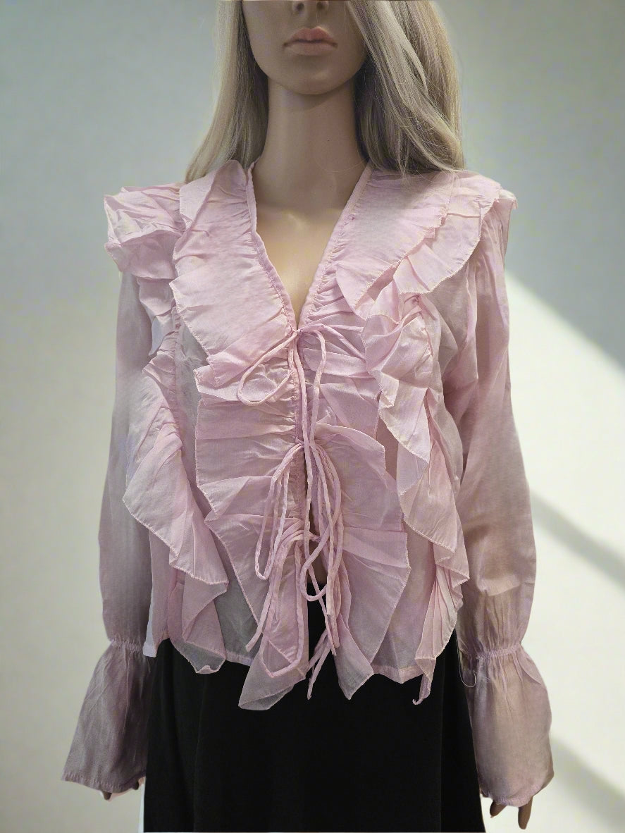 Bluse mit Rüschen