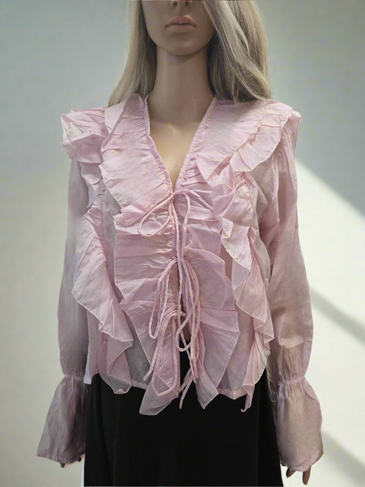 Bluse mit Rüschen