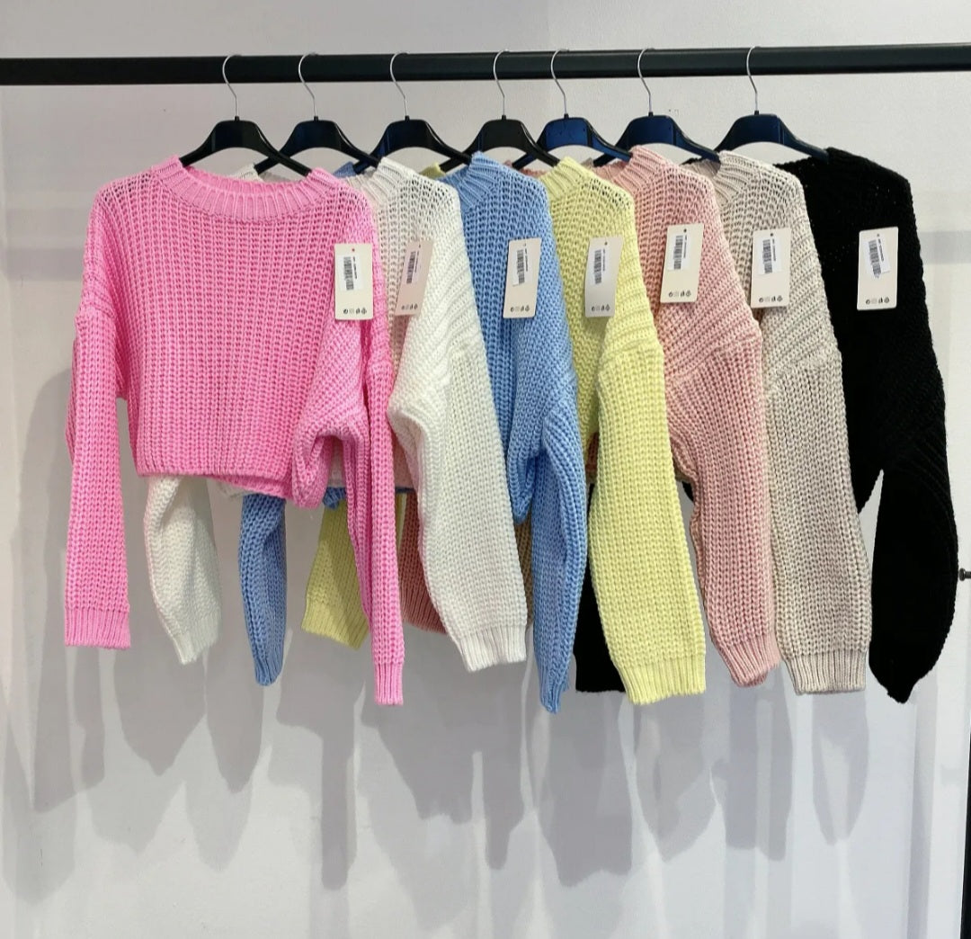 Kurzer Strickpullover