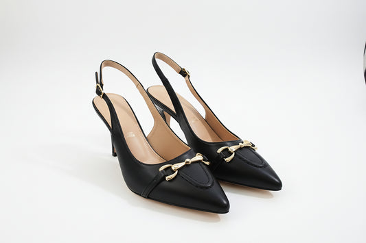 Spitze Slingback-Heels mit Zierdetail