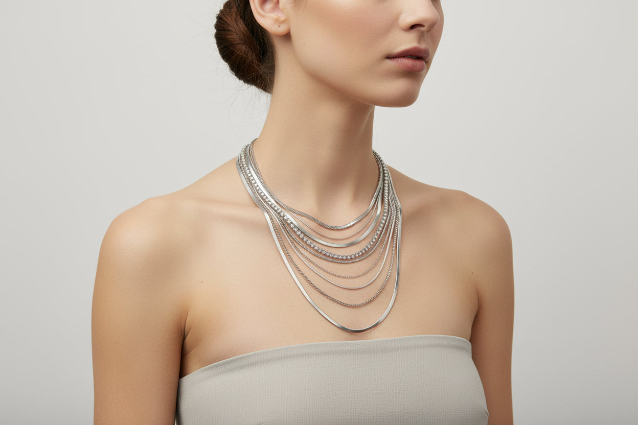 Lange mehrfach Kette
