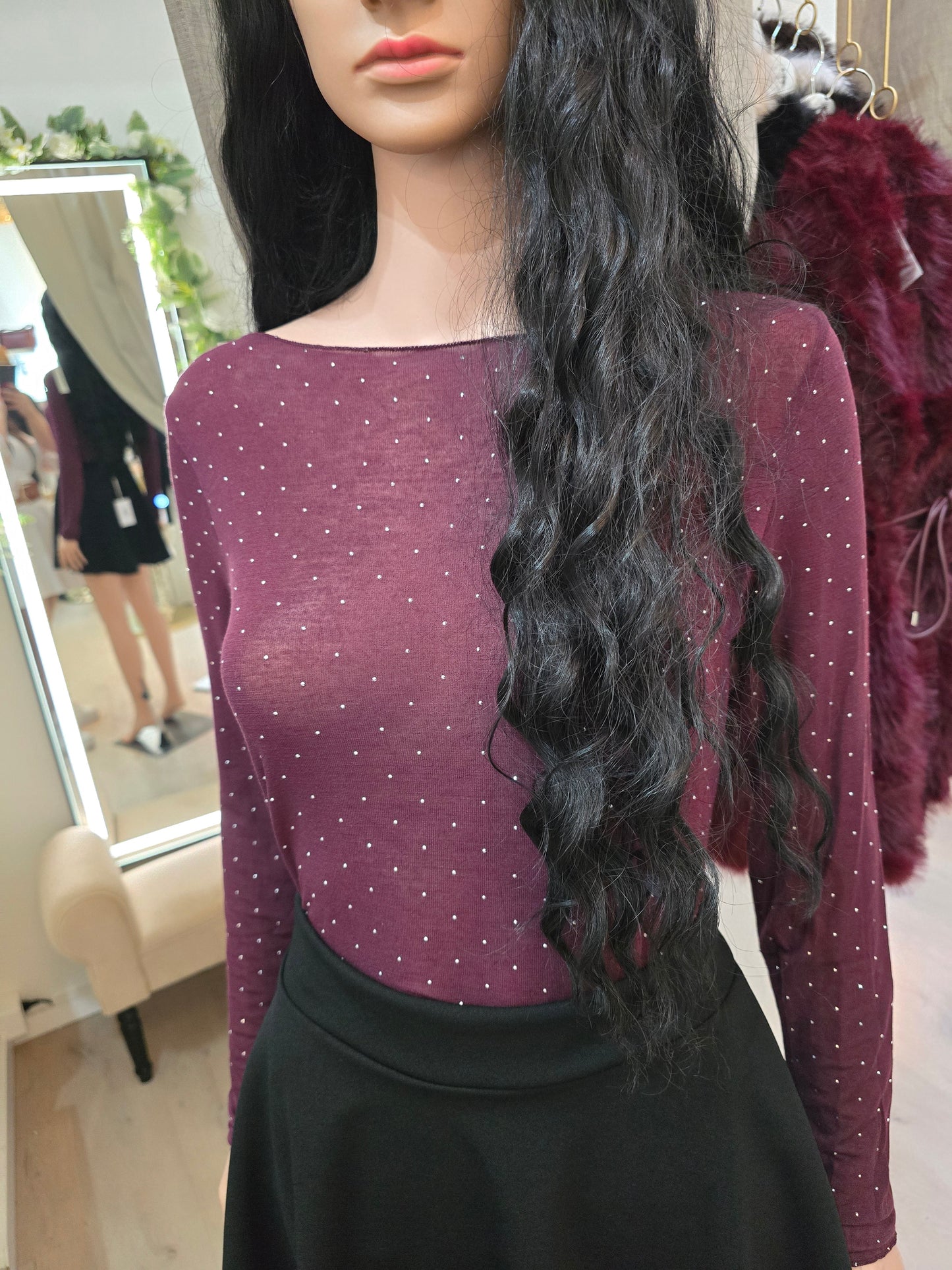 Cashmere Mix mit Strass