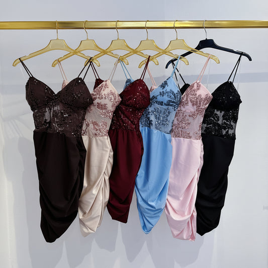 Paillettenkleid mit Corsagenoberteil
